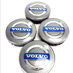 Volvo Center Caps Gray 64mm Brand New (Set of 4)